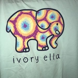 ivory ella•tie-dye elephant•fitted-t shirt
